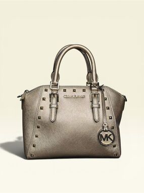 Michael Kors Gold Ciara Small Studded Bag